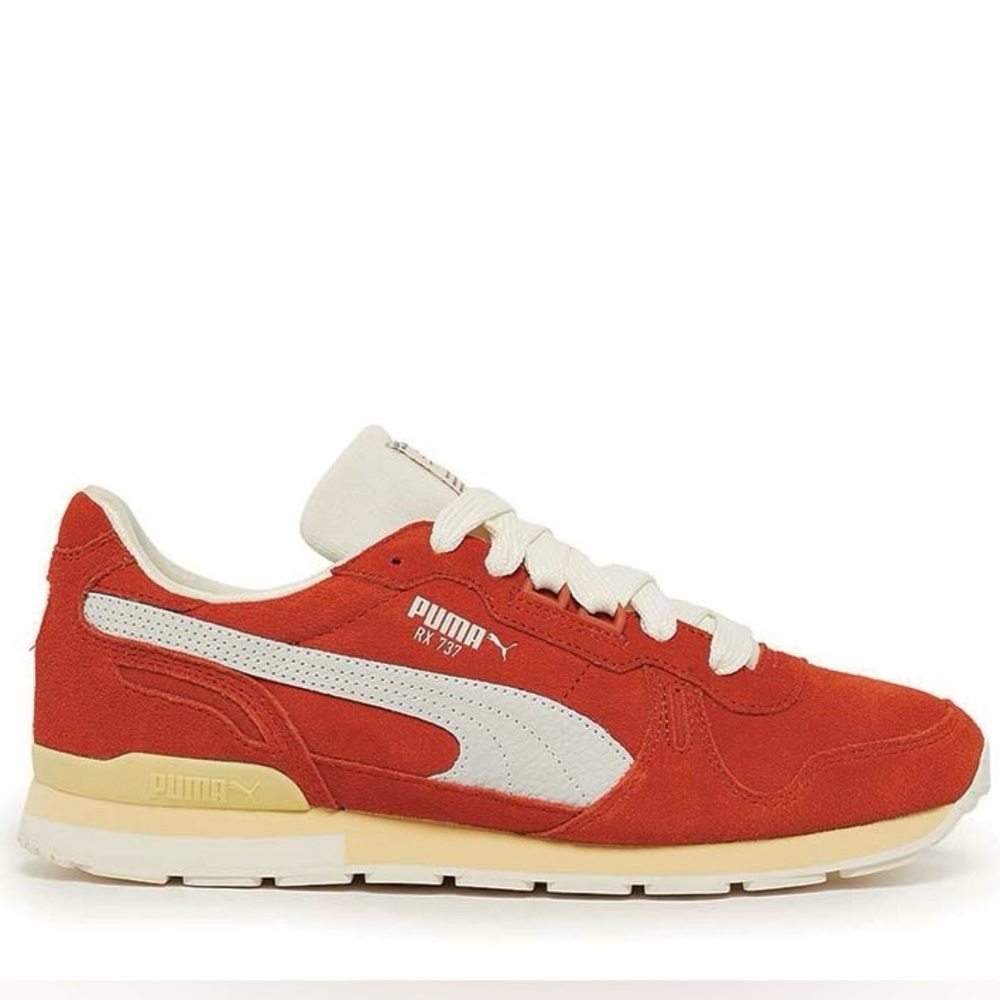 Puma Women's Red and White Sneakers